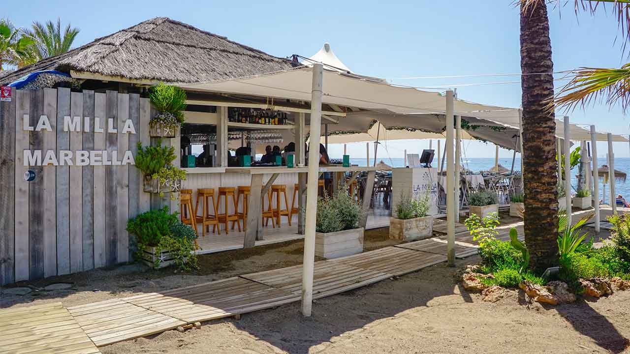 Foto exterior del chiringuito La Milla Marbella