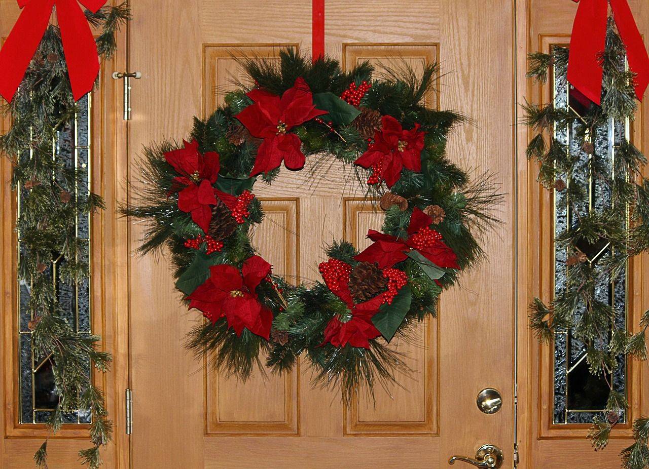 Decoración navideña para puertas